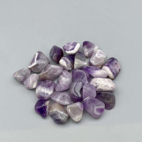 Banded Amethyst Tumbled Pocket Stone Crystals (2) - Picture 4 of 8